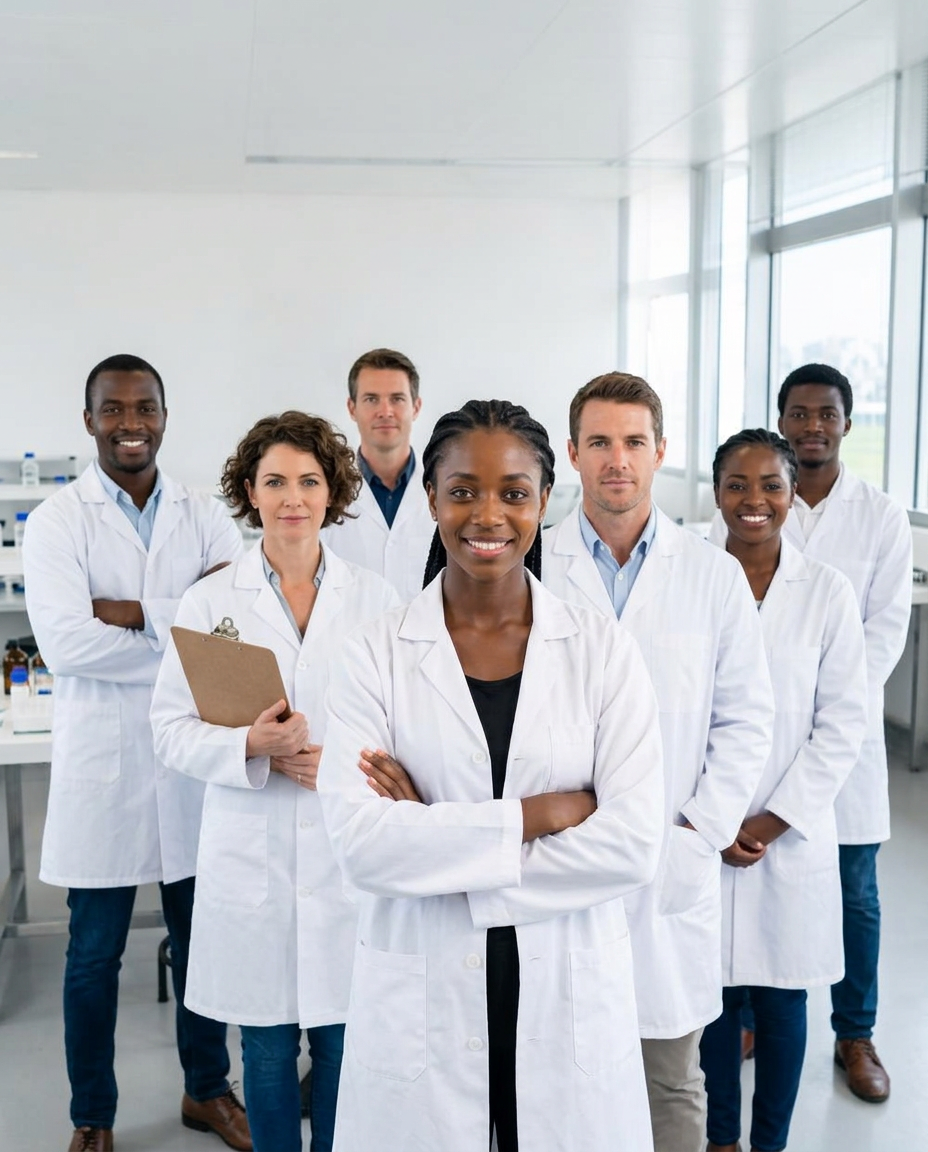 Diverse team of pharmaceutical professionals